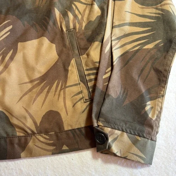 RGT Rough Territory Jacket Chore Coat Mens M Camo Palm Tree Print Button Front - Picture 5 of 10
